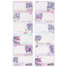 STARPAK Etikete šolske Unicorn Notebook nalepke, Schoolbook Name Stickers, samolepilne nalepke SET 12 nalepk x2