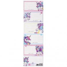 STARPAK Etikete šolske Unicorn Notebook nalepke, Schoolbook Name Stickers, samolepilne nalepke SET 12 nalepk x2