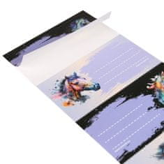 STARPAK Etikete šolske Konji Notebook nalepke, Šolski zvezek Ime nalepke, Samolepilne nalepke SET 12 nalepke x2