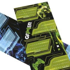STARPAK Etikete šolske GAMER nalepke za zvezke, nalepke za šolske knjige, samolepilne nalepke za igralce set 12 nalepk. x2
