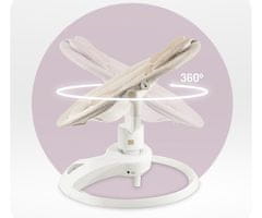 MoMi Pearl 2v1 otroški gugalnik/zibelka, 360°, Bluetooth, bež