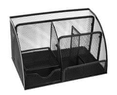 UNBRANDED Namizni organizator - 6 predelkov - črn 