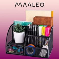 UNBRANDED Namizni organizator - 6 predelkov - črn 