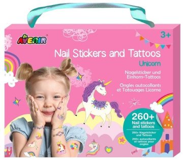 AVENIR Nalepke in tetovaže za nohte - Unicorn
