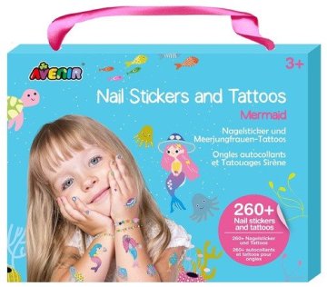 AVENIR Nalepke in tatuji za nohte - morska deklica