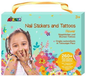 AVENIR Nalepke in tatuje za nohte - cvetje
