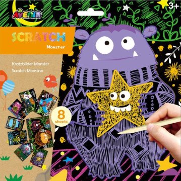 AVENIR Scratch-off slike 8 kosov - Pošasti