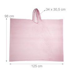 UNBRANDED Dežni pončo za enkratno uporabo, set 20 kosov 