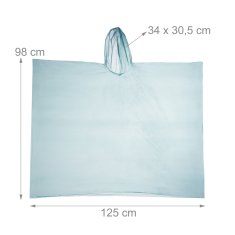 UNBRANDED Dežni pončo za enkratno uporabo, set 20 kosov 