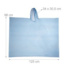 UNBRANDED Dežni pončo za enkratno uporabo, set 20 kosov 