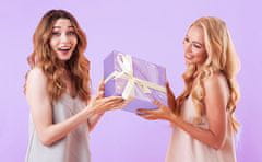 Darilni komplet za ženske, darilna košara, sivkin komplet, sveča, voščilnica | WOMGIFTPURPLE
