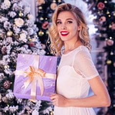 Darilni komplet za ženske, darilna košara, sivkin komplet, sveča, voščilnica | WOMGIFTPURPLE