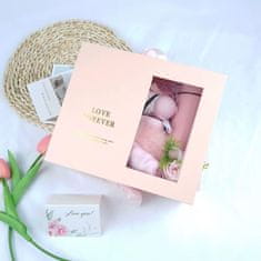 Darilni komplet za ženske, darilna škatla, nalivno pero, dežnik, ventilator, sveča | WOMGIFTPINK