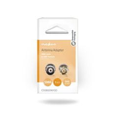 Nedis Adapter SMA | SMA moški | BNC ženski | Pozlačeno | 50 ohmov | Naravnost | Baker | Zlato | 2 kosa | Škatla 