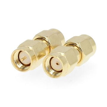 Nedis Adapter SMA | SMA Moška obratna polarnost | SMA moški | Pozlačeno | 50 ohmov | Naravnost | Baker | Zlato | 2 kosa | Škatla