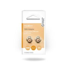 Nedis Adapter SMA | SMA Moška obratna polarnost | SMA moški | Pozlačeno | 50 ohmov | Naravnost | Baker | Zlato | 2 kosa | Škatla 