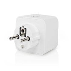 Nedis SmartLife Smart Plug | Wi-Fi | Strömmätare | 3680 W | Tip F (CEE 7/7) | 0 - 55 °C | Android/IOS | Vit 