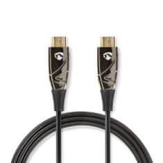 Nedis Aktivni optični visokohitrostni kabel HDMI z ethernetom | Priključek HDMI | Priključek HDMI | 4K@60Hz | 18 Gbps | 10,0 m | Okrogla | PVC | Črna | Darilna škatla 