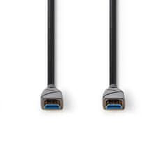 Nedis Aktivni optični visokohitrostni kabel HDMI z ethernetom | Priključek HDMI | Priključek HDMI | 4K@60Hz | 18 Gbps | 10,0 m | Okrogla | PVC | Črna | Darilna škatla 