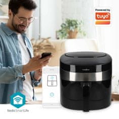 Nedis Cvrtnik na vroč zrak SmartLife | Wi-Fi | 7,2 l | Časovnik: 240 min | Število prednastavljenih programov: 8 | Digitalno | Android/IOS | Črna 