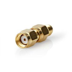 Nedis Adapter SMA | SMA Moška obratna polarnost | SMA Ženska | Pozlačeno | 50 ohmov | Naravnost | Baker | Zlato | 2 kos. | Škatla 
