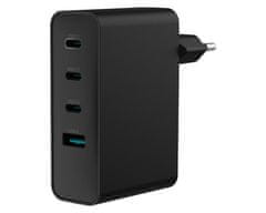 Natec Ribera GaN polnilec, 100W, 1x USB-A, 3x USB-C, QC, črn