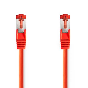 Nedis CAT6 Omrežni kabel | RJ45 moški | RJ45 moški | S/FTP | 10,0 m | Okrogla | LSZH | Rdeča | Plastična vrečka