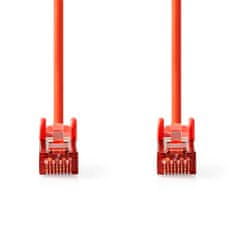 Nedis CAT6 Omrežni kabel | RJ45 moški | RJ45 moški | S/FTP | 15,0 m | Okrogla | LSZH | Rdeča | Plastična vrečka 