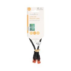Nedis Omrežni kabel CAT6 | RJ45 moški | RJ45 moški | U/UTP | 0,25 m | Okrogla | PVC | Črna | Oznaka 