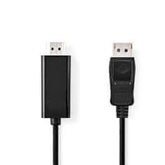Nedis Displayport kabel | DisplayPort moški | Priključek HDMI | 4K@30Hz | Ponikljano | 2,00 m | Okrogla | PVC | Črna | Škatla 
