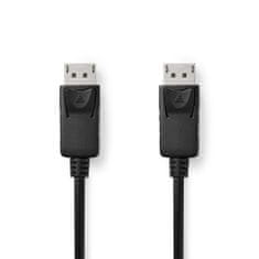 Nedis Displayport kabel | DisplayPort moški | DisplayPort moški | 4K@60Hz | Ponikljano | 2,00 m | Okrogla | PVC | Črna | Škatla 