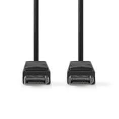 Nedis Displayport kabel | DisplayPort moški | DisplayPort moški | 4K@60Hz | Ponikljano | 2,00 m | Okrogla | PVC | Črna | Škatla 