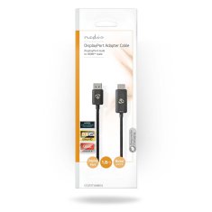 Nedis Adapter Displayport | DisplayPort Hane | Kontakt HDMI | 8K@30Hz | Ponikljano | Rak | 1,80 m | Okrogla | TPE | Svart | Kuvert 