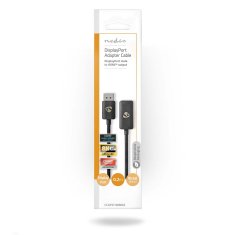 Nedis Adapter Displayport | DisplayPort moški | HDMI izhod | 8K@30Hz | Ponikljano | Naravnost | 0,20 m | Okrogla | TPE | PVC | Črna | ovojnica 