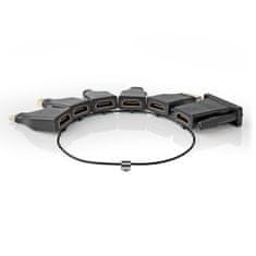 Nedis Adapter HDMI | DisplayPort moški / DVI-D 24+1-pin moški / HDMI mikro priključek / HDMI mini priključek / mini DisplayPort moški / mini DisplayPort moški / USB-C moški | HDMI ženski | Pozlačeno | 