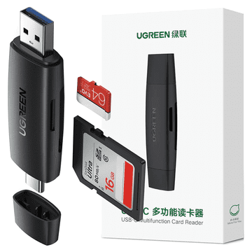 Ugreen UGREEN USB-C ADAPTER ZA BRALNIK KARTIC SD MICROSD RAČUNALNIK PRENOSNIK