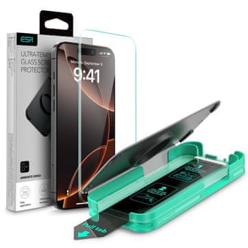 ESR Kaljeno steklo ESR ARMORITE za iPhone 16 Pro, prozorno