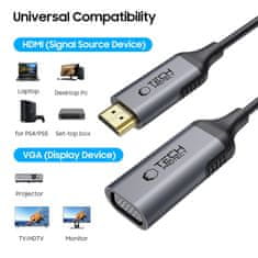 1 to 3 Tech-Protect Ultraboost Adapter Hdmi V Vga Full Hd 60Hz Črn
