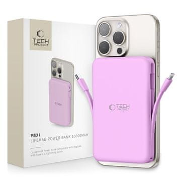 1 to 3 Tech-Protect Powerbank Lifemag Za Magsafe 10000Mah Za Iphone 12 13 14 15