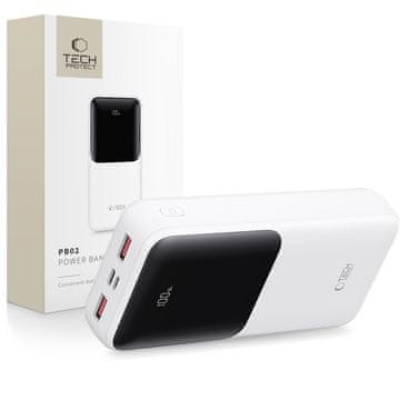 1 to 3 Tech-Protect Power Bank Pb02 20000Mah Za Pametne Telefone 22,5W Hitro Polnjenje