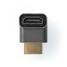 Nedis Adapter HDMI | HDMI moški / HDMI priključek | HDMI ženski / HDMI izhod | Pozlačeno | Pod kotom 270° | Aluminij | Siva s kovino | 1 kos | Karton s pokritim okencem 