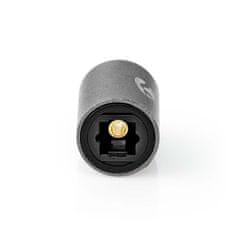 Nedis Adapter TosLink | TosLink Ženski | TosLink Ženski | Naravnost | Kovina | Siva s kovino | 1 kos | Škatla 