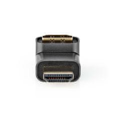 Nedis Adapter HDMI | HDMI moški / HDMI priključek | HDMI ženski / HDMI izhod | Pozlačeno | Pod kotom 270° | Aluminij | Siva s kovino | 1 kos | Karton s pokritim okencem 