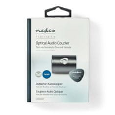 Nedis Adapter TosLink | TosLink Ženski | TosLink Ženski | Naravnost | Kovina | Siva s kovino | 1 kos | Škatla 