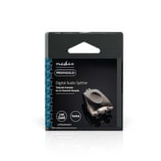 Nedis Adapter TosLink | TosLink Ženski | 2x TosLink ženski | Razdelilnik | Aluminij | Siva s kovino | 1 kos | Škatla 