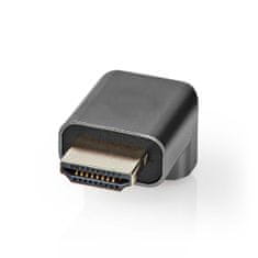 Nedis Adapter HDMI | HDMI moški / HDMI priključek | HDMI ženski / HDMI izhod | Pozlačeno | Pod kotom 90° | Aluminij | Siva s kovino | 1 kos | Karton s pokritim okencem 
