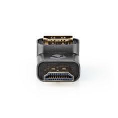 Nedis Adapter HDMI | HDMI moški / HDMI priključek | HDMI ženski / HDMI izhod | Pozlačeno | Pod kotom 90° | Aluminij | Siva s kovino | 1 kos | Karton s pokritim okencem 