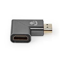 Nedis Adapter HDMI | HDMI moški / HDMI priključek | HDMI ženski / HDMI izhod | Pozlačeno | Kotno levo | Aluminij | Siva s kovino | 1 kos | Karton s pokritim okencem 