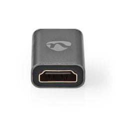 Nedis Adapter HDMI | HDMI moški / HDMI mini priključek | HDMI ženski / HDMI izhod | Pozlačeno | Naravnost | Aluminij | Siva s kovino | 1 kos | Karton s pokritim okencem 