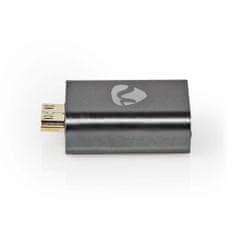 Nedis Adapter HDMI | HDMI moški / HDMI mini priključek | HDMI ženski / HDMI izhod | Pozlačeno | Naravnost | Aluminij | Siva s kovino | 1 kos | Karton s pokritim okencem 